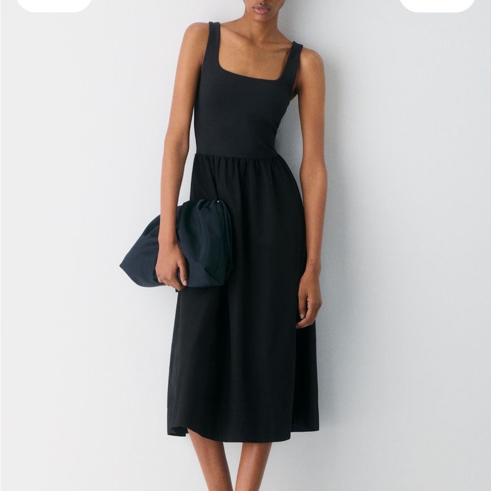 Aritzia Babaton black midi dress